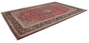 Tappeto Nadjafabad Medaglione Floreale Rosso Blu Notte 255x390 Cm