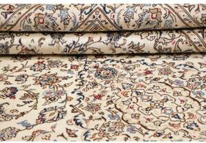 Tappeto Kashan Medaglione Floreale Avorio Blu 248x346 Cm