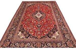 Tappeto Ardakan Medaglione Floreale Rosso Blu Notte 204x316 Cm