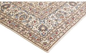 Tappeto Kashan Medaglione Floreale Avorio Blu 248x346 Cm