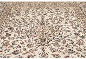 Tappeto Kashan Medaglione Floreale Avorio Blu 248x346 Cm