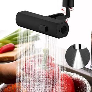 Rubinetto a cascata 3 in 1 con rotazione a 360°, con gruppo lavello nero, a risparmio idrico per la cucina