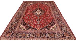 Tappeto Ardakan Medaglione Floreale Rosso Blu Notte 204x316 Cm