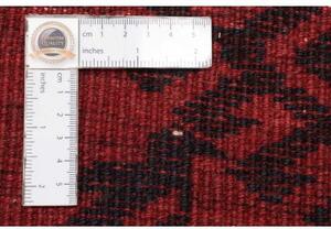 Tappeto Lori Stilizzato Rosso Scuro Nero 160x230 Cm