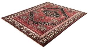 Tappeto Lori Stilizzato Rosso Scuro Nero 160x230 Cm