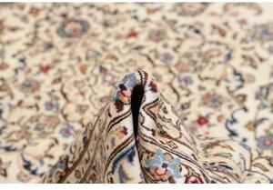 Tappeto Kashan Medaglione Floreale Avorio Blu 248x346 Cm