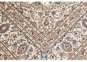 Tappeto Kashan Medaglione Floreale Avorio Blu 248x346 Cm