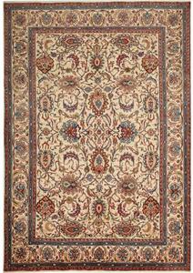 Tappeto Mashad Floreale Avorio Rosso Mattone 220x317 Cm