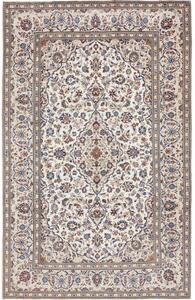 Tappeto Kashan Medaglione Floreale Avorio Blu 193x306 Cm
