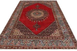 Tappeto Moud Medaglione Floreale Rosso Azzurro 206x295 Cm