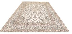 Tappeto Kashan Medaglione Floreale Avorio Blu 248x346 Cm