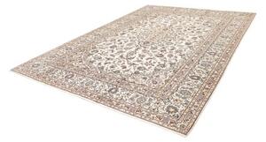 Tappeto Kashan Medaglione Floreale Avorio Blu 248x346 Cm