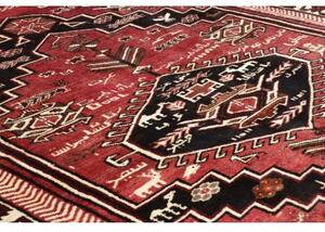 Tappeto Lori Stilizzato Rosso Scuro Nero 160x230 Cm
