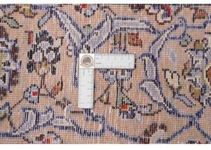 Tappeto Kashan Medaglione Floreale Avorio Blu Scuro 200x304 Cm