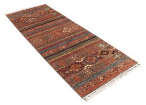 Tappeto Samarkand Geometrico Marrone Rosso Corsia 83x239 Cm