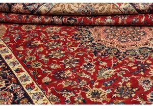 Tappeto Nadjafabad Medaglione Floreale Rosso Blu Scuro 255x367 Cm