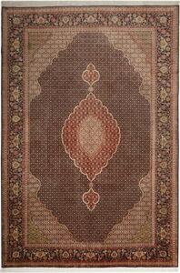 Tappeto Tabriz 50 Raj Mahi Stilizzato Rosso Ruggine Beige 203x300 Cm