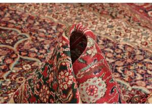 Tappeto Tabriz Medaglione Floreale Rosso Blu Scuro 244x356 Cm