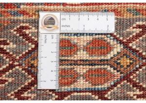 Tappeto Samarkand Geometrico Marrone Rosso Corsia 83x239 Cm