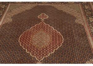 Tappeto Tabriz 50 Raj Mahi Stilizzato Rosso Ruggine Beige 203x300 Cm