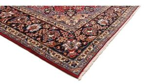 Tappeto Nadjafabad Medaglione Floreale Rosso Blu Scuro 257x346 Cm