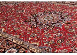 Tappeto Nadjafabad Medaglione Floreale Rosso Blu Scuro 257x346 Cm