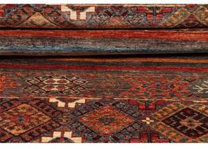 Tappeto Samarkand Geometrico Marrone Rosso Corsia 83x239 Cm