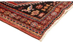 Tappeto Shiraz Stilizzato Rosso Nero 150x248 Cm