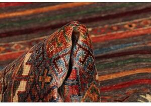Tappeto Samarkand Geometrico Marrone Rosso Corsia 83x239 Cm