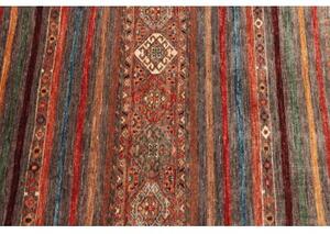 Tappeto Samarkand Geometrico Marrone Rosso Corsia 83x239 Cm