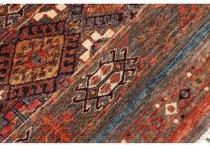 Tappeto Samarkand Geometrico Marrone Rosso Corsia 83x239 Cm
