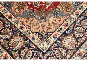 Tappeto Nadjafabad Medaglione Floreale Rosso Blu Scuro 255x367 Cm