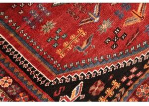 Tappeto Shiraz Stilizzato Rosso Nero 150x248 Cm