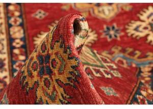 Tappeto Kazak Fine Geometrico Rosso Beige Corsia 83x306 Cm