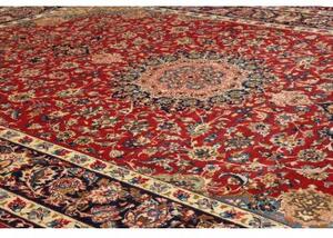 Tappeto Nadjafabad Medaglione Floreale Rosso Blu Scuro 255x367 Cm