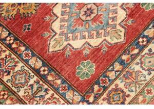 Tappeto Kazak Fine Geometrico Rosso Beige Corsia 83x306 Cm