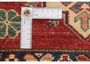 Tappeto Kazak Fine Geometrico Rosso Beige Corsia 83x306 Cm