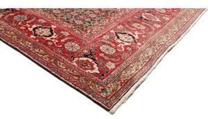 Tappeto Tabriz Medaglione Floreale Rosso Blu Scuro 244x356 Cm