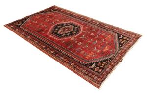 Tappeto Shiraz Stilizzato Rosso Nero 150x248 Cm