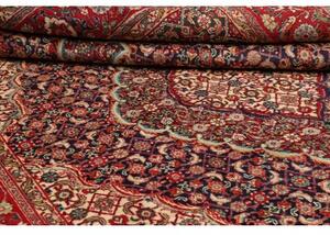 Tappeto Tabriz Medaglione Floreale Rosso Blu Scuro 244x356 Cm