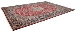 Tappeto Nadjafabad Medaglione Floreale Rosso Blu 292x403 Cm
