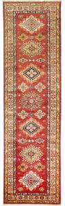 Tappeto Kazak Fine Geometrico Rosso Beige Corsia 83x306 Cm