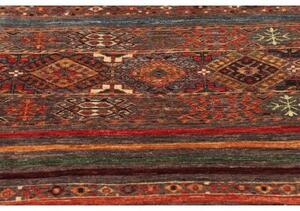 Tappeto Samarkand Geometrico Marrone Rosso Corsia 83x239 Cm