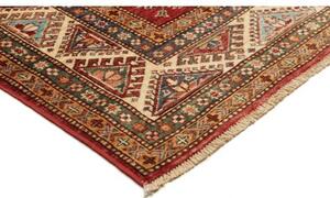 Tappeto Kazak Fine Stilizzato Rosso Ruggine Beige 172x246 Cm