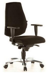 Sedia ergonomica Topstar Wellness / Sedia da ufficio Sitness 30 Al.K2, rivestita in tessuto nero