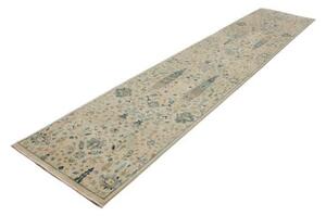 Tappeto Floralia Floreale Avorio Blu Petrolio Corsia 79x341 Cm