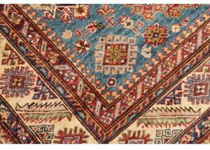 Tappeto Kazak Fine Stilizzato Blu Rosso 153x208 Cm