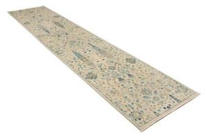 Tappeto Floralia Floreale Avorio Blu Petrolio Corsia 79x341 Cm