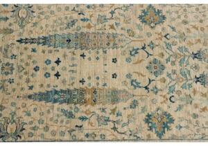 Tappeto Floralia Floreale Avorio Blu Petrolio Corsia 79x341 Cm
