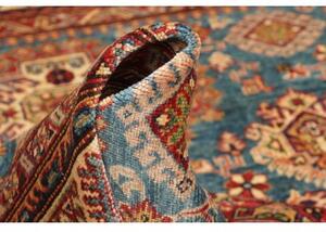 Tappeto Kazak Fine Stilizzato Blu Rosso 153x208 Cm